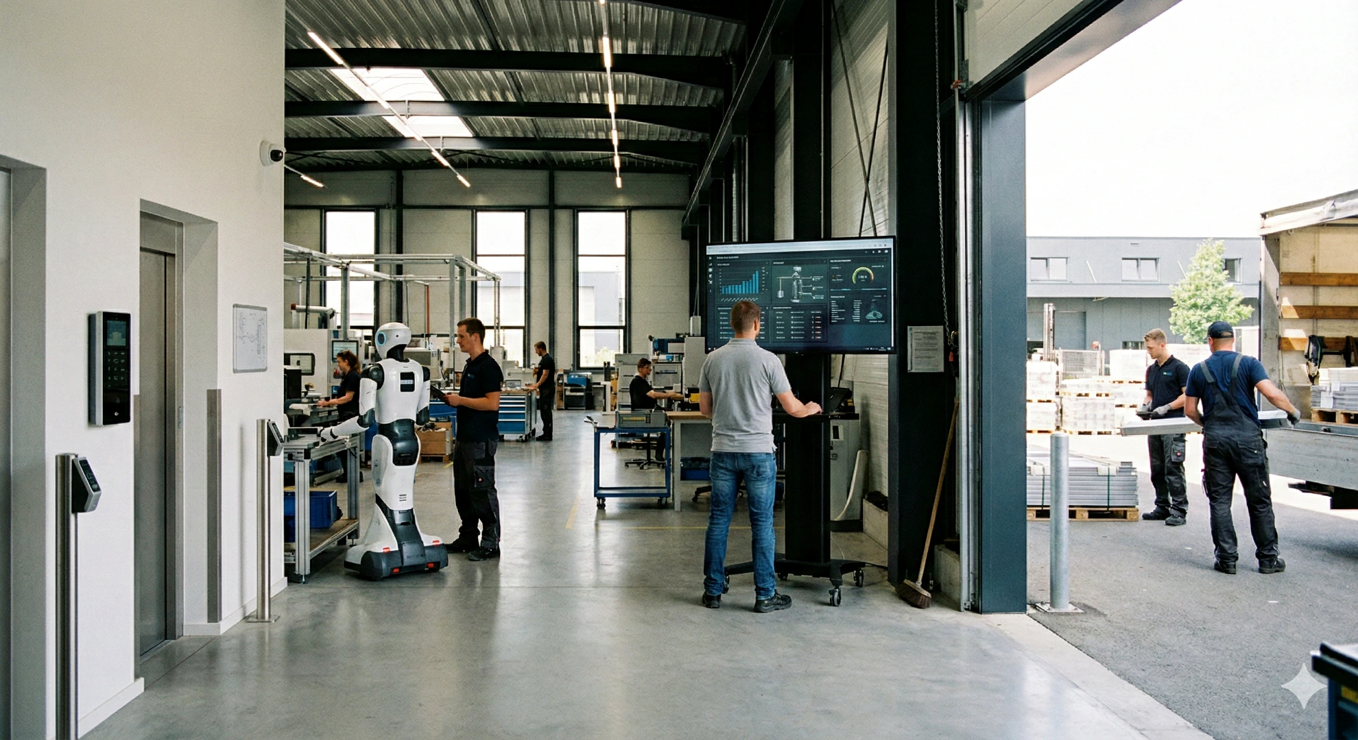 Gewerbebetrieb mit Zutrittskontrolle